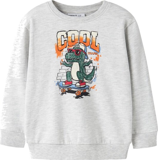 Name It Collegegenser NmmLorenzo Light Grey Melange Name It 5 år (110) Collegegenser Grå