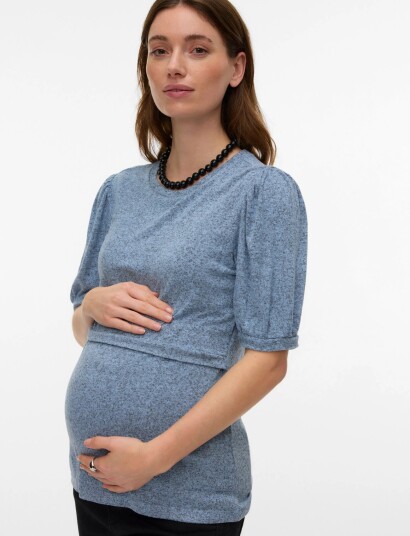 Mamalicious Mlkira June 24 Puff Jrs Top 2F Blue M