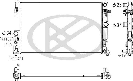 Radiator, motorkjøling KOYORAD PL013972