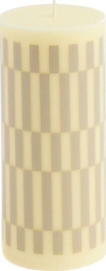 Hay Column Candle kubbelys small 15 cm Cream sand Hay Column Candle kubbelys small 15 cm Cream sand