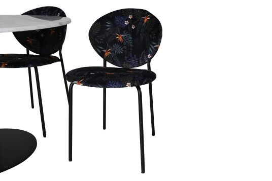 Venture Design Estelle & Vault spisegruppe Hvit/flerfarget 4 st stoler & bord 106 cm