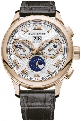 Chopard Herreklokke 161973 5002 L.U.C Sølvfarget/Lær Ø45 mm