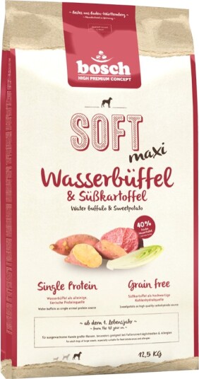 Bosch Hpc tørrfôr Soft Maxi Vannbøffel & Søtpotet Sparepakke 2 x 12.5 kg