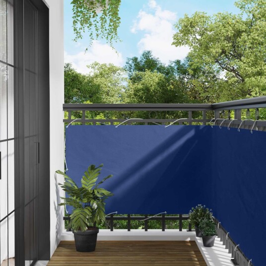vidaXL Balkong Skjerm Rektangulær 100 x 600 cm Oxford Stoff Blå