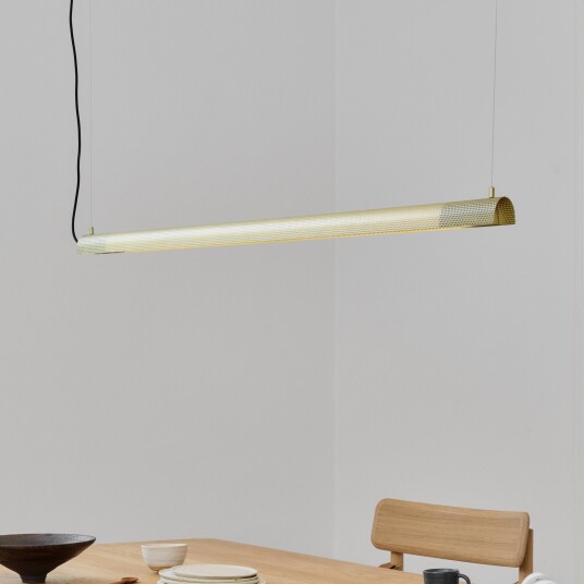 GEJST Radent hengelampe messing lengde 138 cm stål G13 Arbeidsrom / kontor 4.2 4.5 Gull / Messing