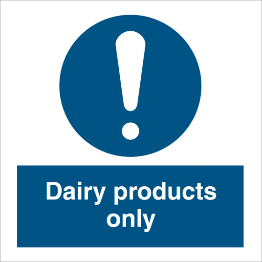 Dairy products only Dairy products only