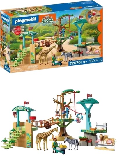 Playmobil Animals Og Friends Zoo: Villmarksklatrepark 169 De Onesize Leketøy Blå