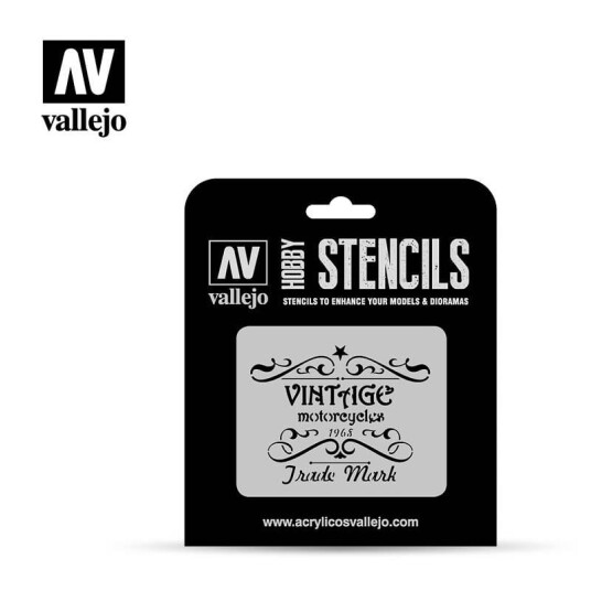 Vallejo Stencils Vintage Motorcycles Signs 1/35