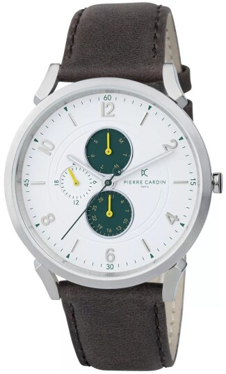 Pierre Cardin Herreklokke CPI.2057 Pigalle Boulevard Sølvfarget/Lær Pierre Cardin Herreklokke CPI.2057 Pigalle Boulevard Sølvfarget/Lær