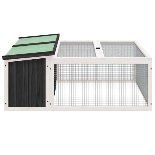 Vidaxl Kaninbur Grå 117.5X97X47.5 cm Heltre Furu