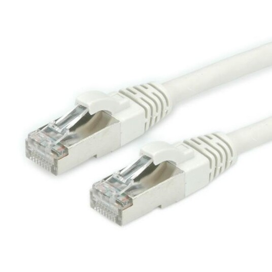 ROLINE S/FTP (PiMF) Cable Cat.7 with RJ45 Connector, 500 MHz/Class EA, LSOH, Grey, 1m