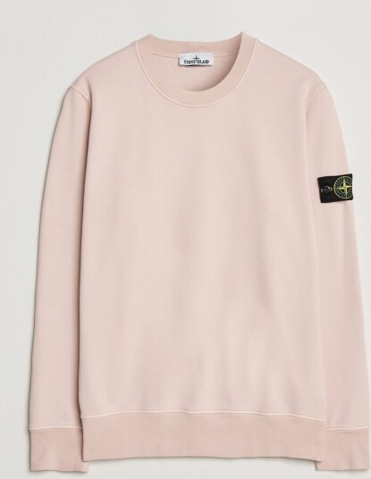 Stone Island Garment Dyed Fleece Sweatshirt Antique Rose
