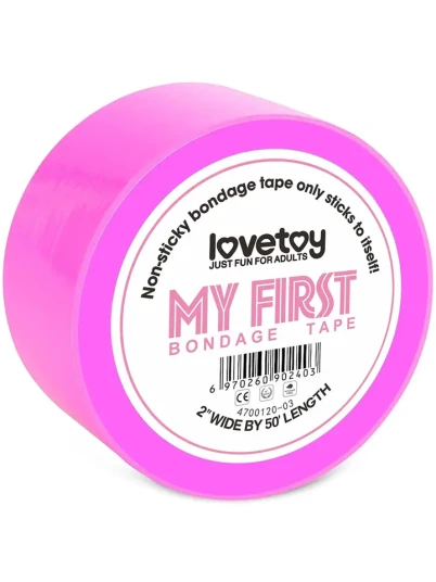 Lovetoy Non-Sticky Bondage Tape Neon Pink 15m