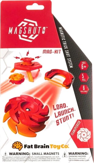 Fat Brain Magshuto Magkit Series 1 Flamepiercer Magnetisk Figur Oransje Rød