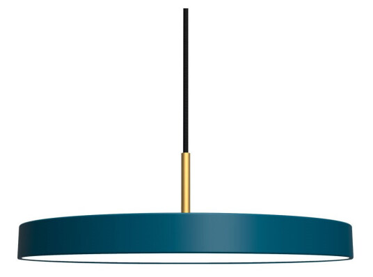 Umage Asteria Taklampe Petroleum Blå med Messing Topp Umage Asteria Taklampe Petroleum Blå med Messing Topp