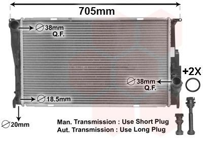 Radiator VAN WEZEL 06002293 Radiator VAN WEZEL 06002293