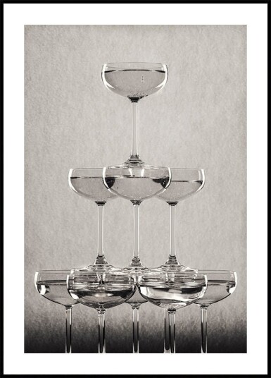Pictufy Studio Iii Champagne tower No.9 PlakatPlakat Plakat / 100x150cm