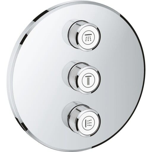 Grohe Grohtherm SmartControl Ventil For innbygging, 3 uttak, Krom Grohe Grohtherm SmartControl Ventil For innbygging, 3 uttak, Krom