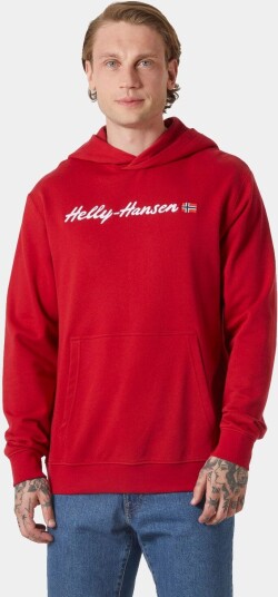 Helly Hansen Core Graphic Sweat Hettegenser Herre Rød L