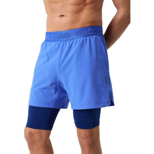 Björn Borg Men's Borg 2 In 1 Shorts Amparo Blue S Björn Borg Men's Borg 2 In 1 Shorts Amparo Blue S