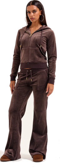 Juicy Couture Aw25 Layla Gold Low Rise Pocket Brown XXS Juicy Couture Aw25 Layla Gold Low Rise Pocket Brown XXS