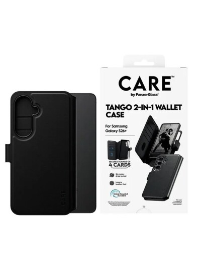 CARE by PanzerGlass Tango 2-i-1 Lommebokdeksel med Qi til Samsung Galaxy S26+
