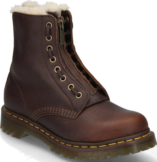 Dr. Martens 1460 Serena Zip Dark Brown Grizzly - DARK BROWN - 36