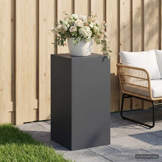 vidaXL Planteholder Antrasitt 40 x 40 x 80 cm Rustfritt stål