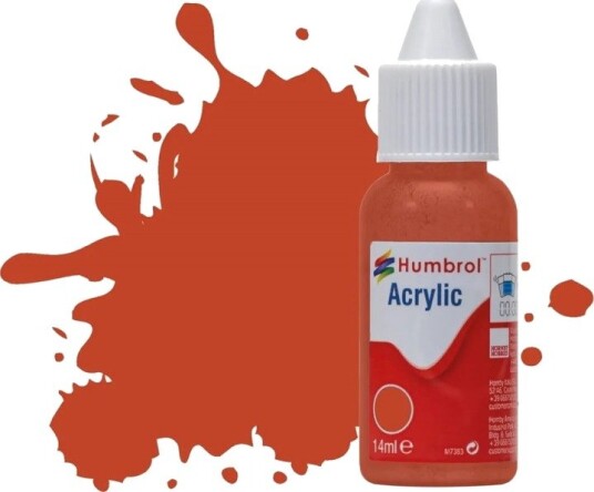 Humbrol Akryl No 100 Red Brown - Matt 14ml Dropper Bottle
