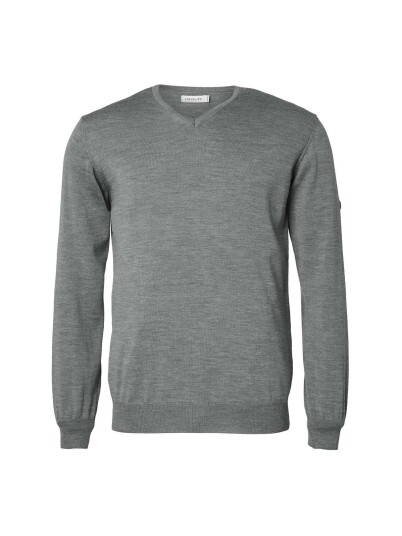 Chevalier Aston V Neck Merino Pullover Men Smoked Grey XL