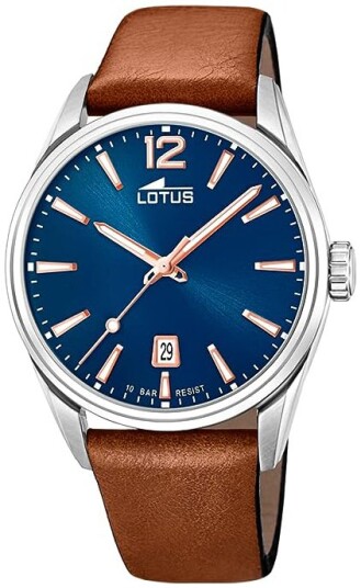 Lotus Herreklokke 18693/2 Classic Blå/Lær Ø42 mm