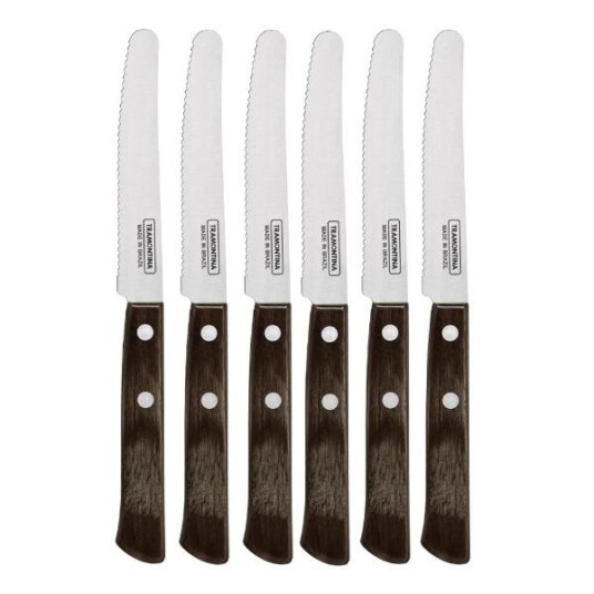 Tramontina Knivsett 6 deler blank/brun