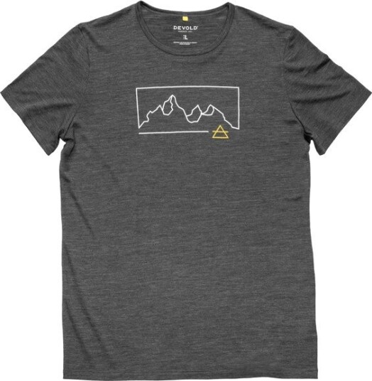 Devold Men"s Active "Outline" Tee Anthracite L