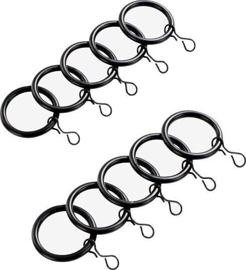 Jotex Gardinring 10pk Svart RINGO 2123486010