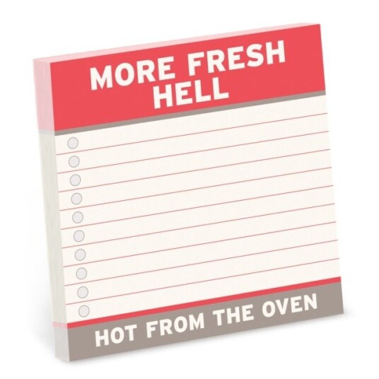 Knock Knock More Fresh Hell Large Sticky Notes 4x4in