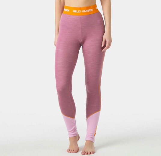 Helly Hansen Dame Lifa Merino Mellomvekt Basislag Bukser Rosa S