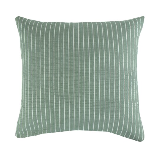 By Night Putetrekk - 60x63 cm - Krepp - Grønn og hvit - Striper - 100% bomull - By Night
