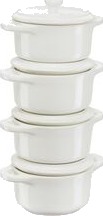 Staub Mini Cocotte/gryte 10 cm 4-pak Ivory white