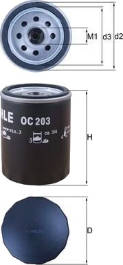 Oljefilter KNECHT OC 203