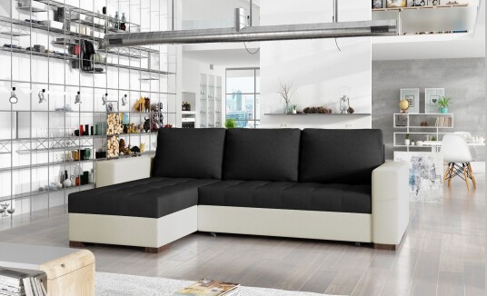 Potes Sovesofa med Divan Svart/Beige