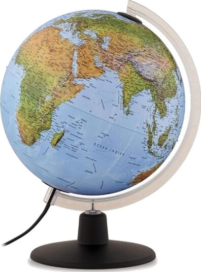 Tecnodidattica Gaia Globus 25 cm dreibar med lys