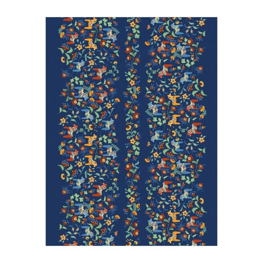 Arvidssons Textil Leksand Bård voksduk Blå
