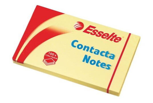 Esselte Contacta Notes 75x125mm Gul
