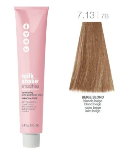 Milk Shake Milk Shake Smoothies Ammonia-Free Semi-Permanent Hair Dye 7.137B Very Light Blonde Beige 100 Ml For Women