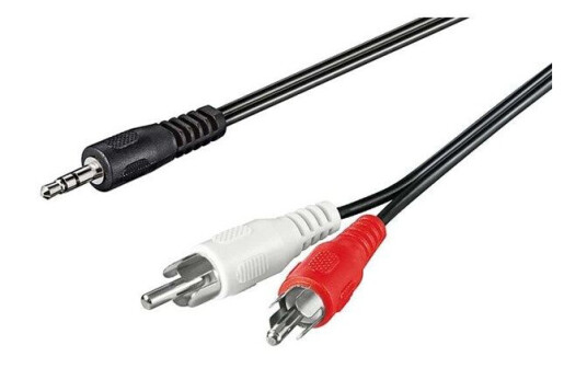 Pro MiniJack - 2xRCA - Svart - 15m Pro MiniJack - 2xRCA - Svart - 15m