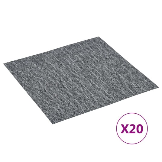 Selvklebende gulvplanker 20 stk PVC 1,86 m² grå