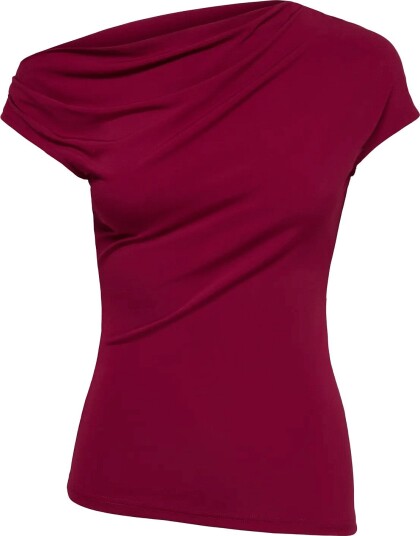 ONLY Onlaria S/L Assymetric Top Jrs Burgundy S