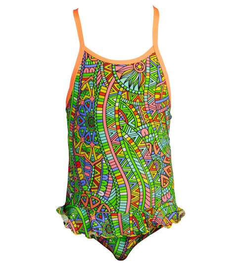 Funkita Badedrakt UV50+ Belte Frill Mintgrønn Mixer 2 år 92 Badetøy Flerfarget