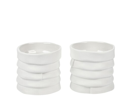 Mette Ditmer Ribbon lyslykt Ø 7 cm 2-pakning Offwhite