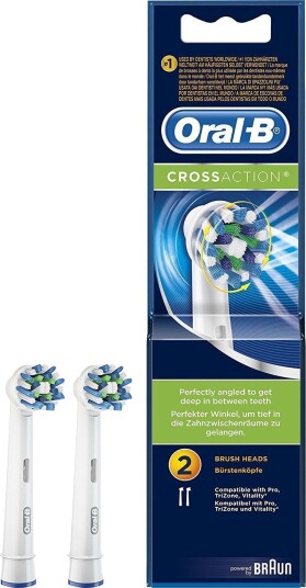 Oral-B CrossAction tannbørstehoder - 2 stk.